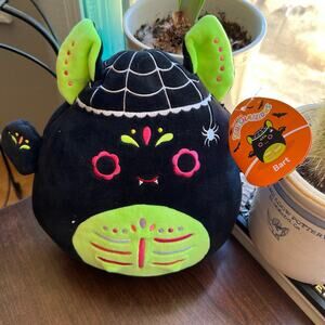 Squishmallow Kellytoy Halloween Soft Plush Bart Bat Sugar Skull 8”